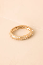 A Golden Touch Gold & Mini Faux Pearl Stretch Bracelet