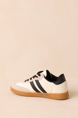 Bring The Good Vibes Ivory Faux Leather Lace-Up Sneakers