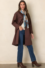 ASTR the Label Harmoni Brown Oversized Trench Coat
