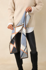 A World of Possibility Navy Multi Chain Print Scarf
