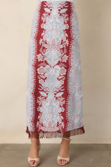 Anna Cate Dillon Frost Floral Midi Skirt
