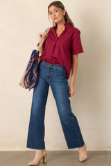 Always On Time Dark Wash Straight Leg Jeans