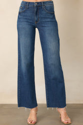 Always On Time Dark Wash Straight Leg Jeans