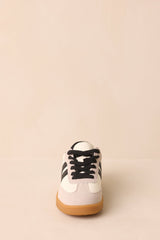 Bring The Good Vibes Ivory Faux Leather Lace-Up Sneakers