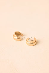 All Around Gold Sculpted Hoop Earrings