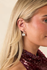 A Glimmer of Possibility Gold & Clear Crystal Drop Earrings