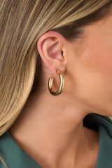 Bring Us Back Gold Hoop Earrings