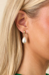 A Sweet Reminder Gold & Pearl Drop Earrings