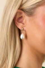 A Sweet Reminder Gold & Pearl Drop Earrings