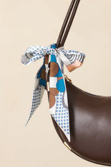 All in the Mix Blue & Tan Multi Print Scarf Tie
