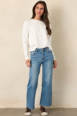 Astrid Timeless Ivory Crew Sweater