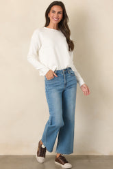 Always First Light Wash Wide Leg Jeans