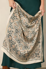 A Pattern of Distinction Ivory Multi Paisley Print Square Scarf
