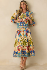 AIYIA Madrid Multi Cotton Tie-Front Top