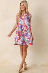 Cabana Crush Pink Multi Floral Mini Dress