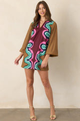 CROSBY Skyler Serpentine Multi Mini Dress