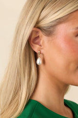 A Sweet Reminder Gold & Pearl Drop Earrings