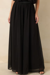 A Moment Like Ours Black Flowy Palazzo Pants