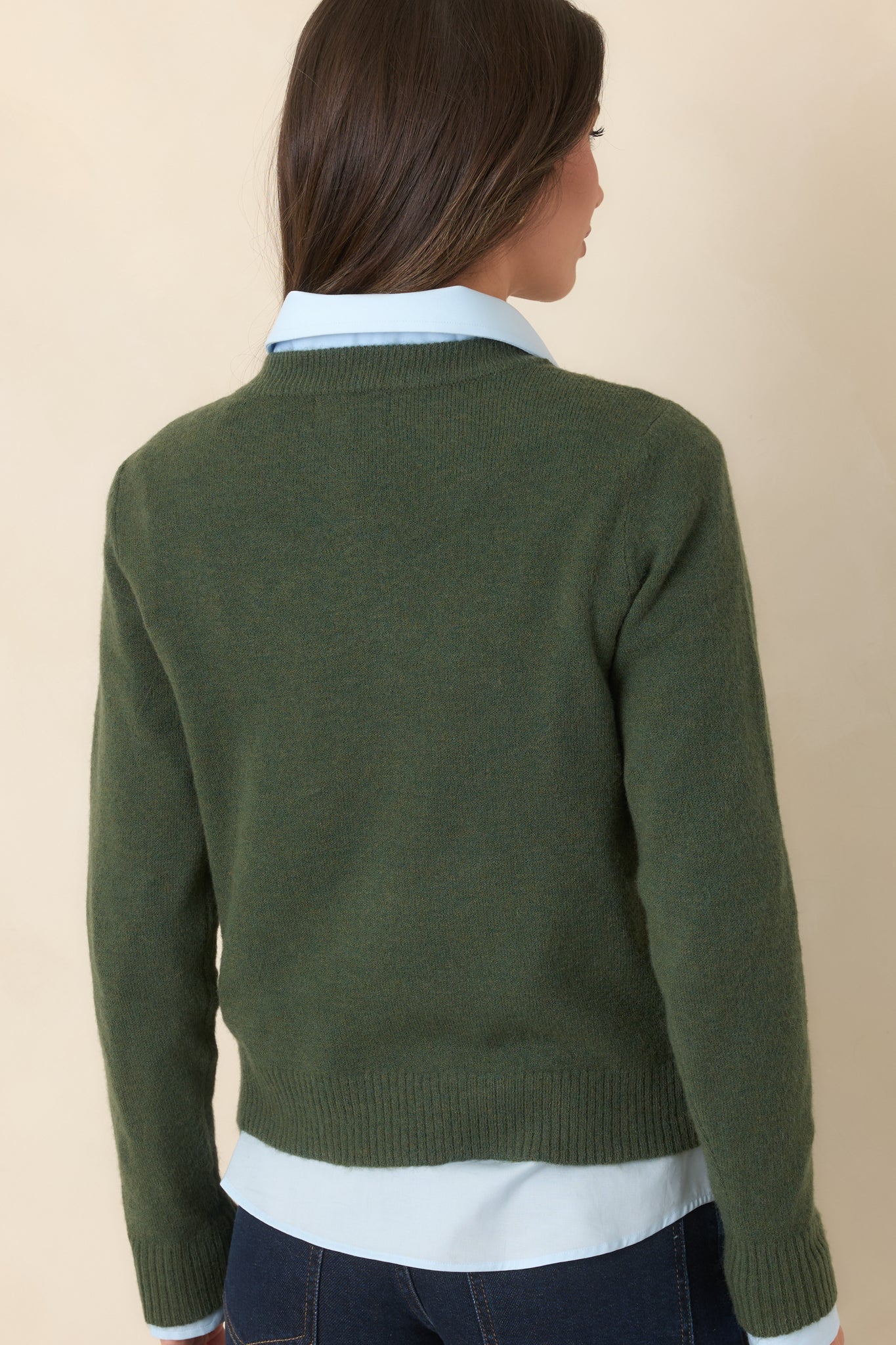 A Moment to Myself Moss Green Crew Neck Knit Sweater