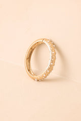 A Golden Touch Gold & Mini Faux Pearl Stretch Bracelet