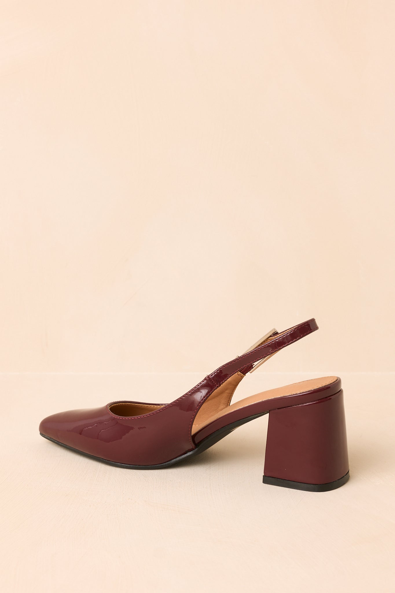 Cloud Nine Nights Wine Patent Slingback Block Heels