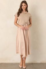 All Pulled Together Beige Knit Sweater