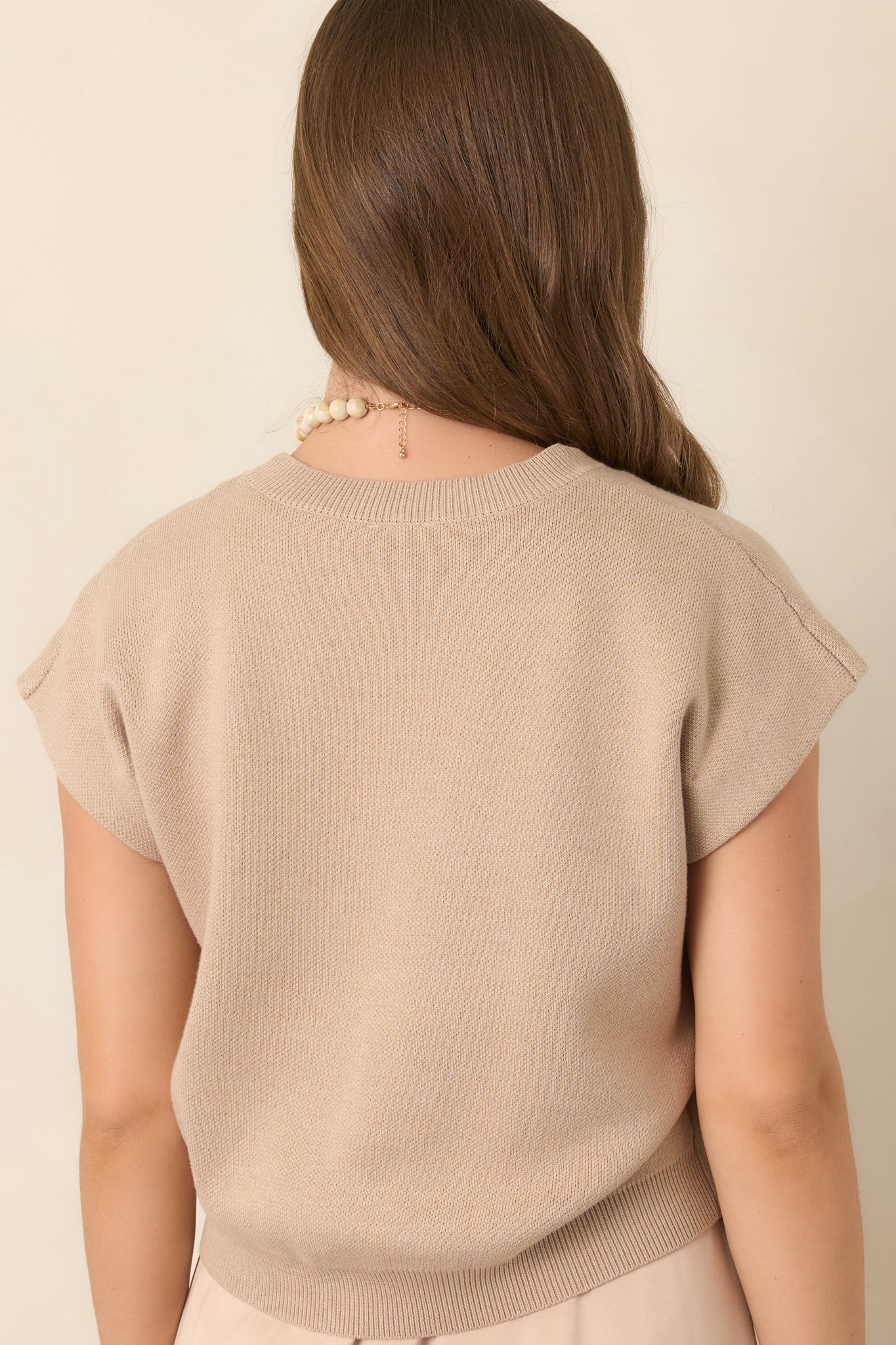 All Pulled Together Beige Knit Sweater
