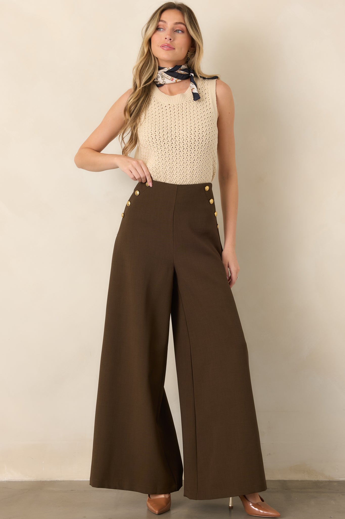 Better Than Ever Beige Knit Sleeveless Top