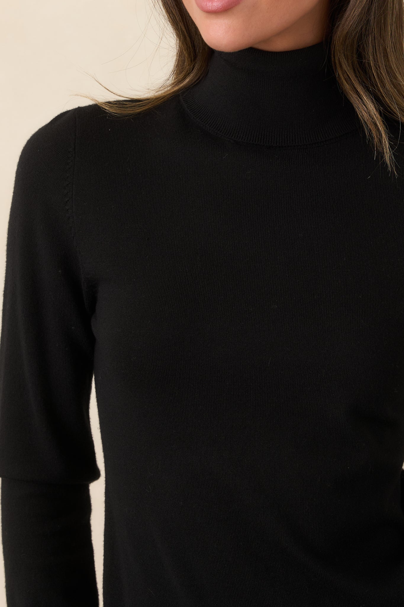 Comfortable Charm Black Turtleneck Sweater
