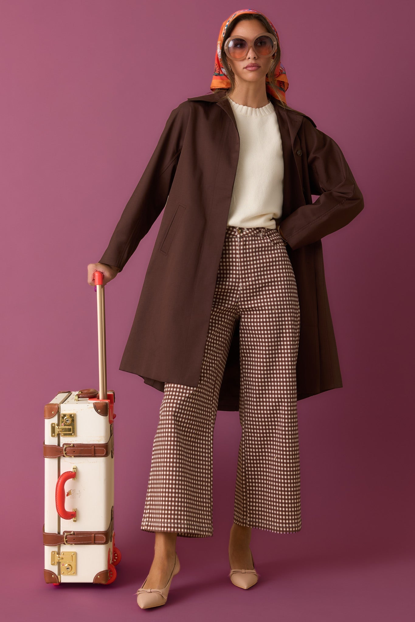 ASTR the Label Harmoni Brown Oversized Trench Coat