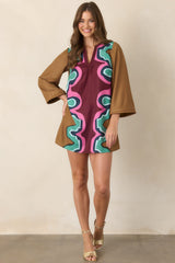 CROSBY Skyler Serpentine Multi Mini Dress