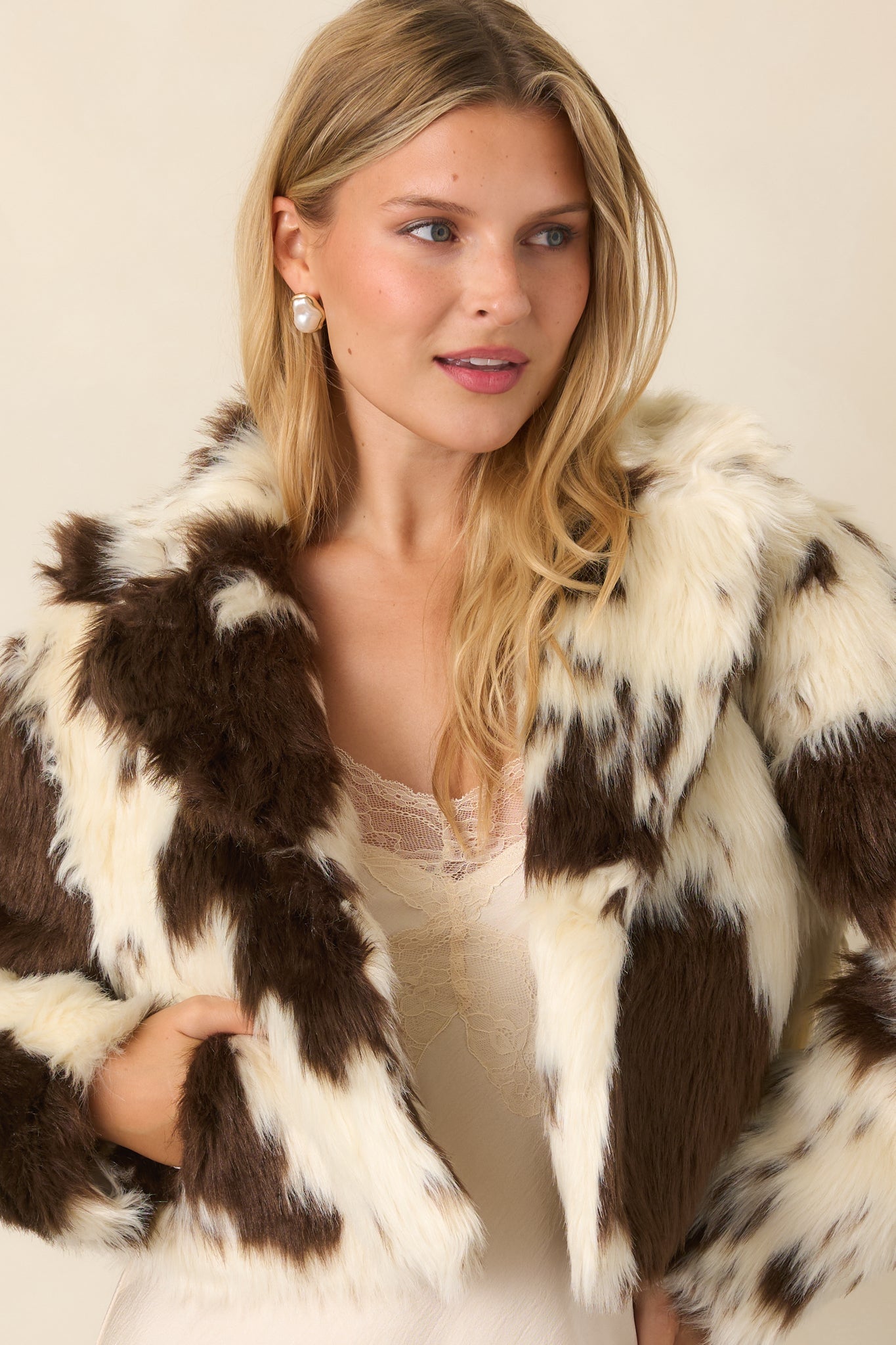Astrid Brown Cow Bovine Bomber Jacket
