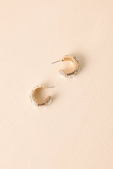 A Promise Kept Gold Rhinestone Embellished Hoop Earrings
