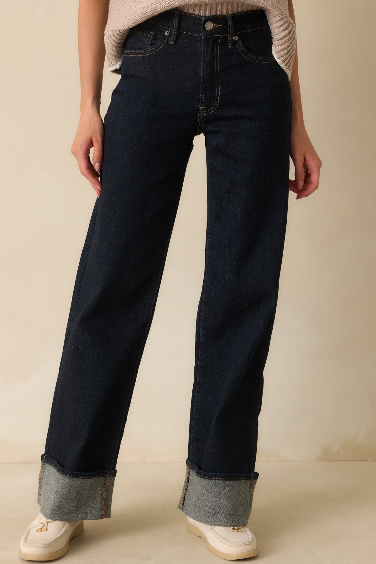 Best Intentions Dark Wash Wide Leg Jeans