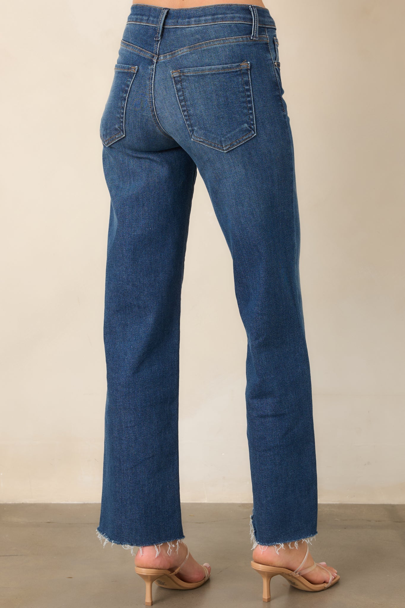 Always On Time Dark Wash Straight Leg Jeans