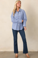 A Fine Example Dark Wash Cotton Denim Slight Flare Jeans