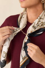 A Bit Polished Gold Horsebit Scarf Ring