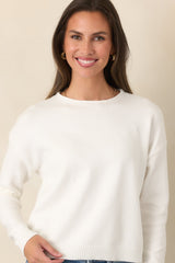 Astrid Timeless Ivory Crew Sweater