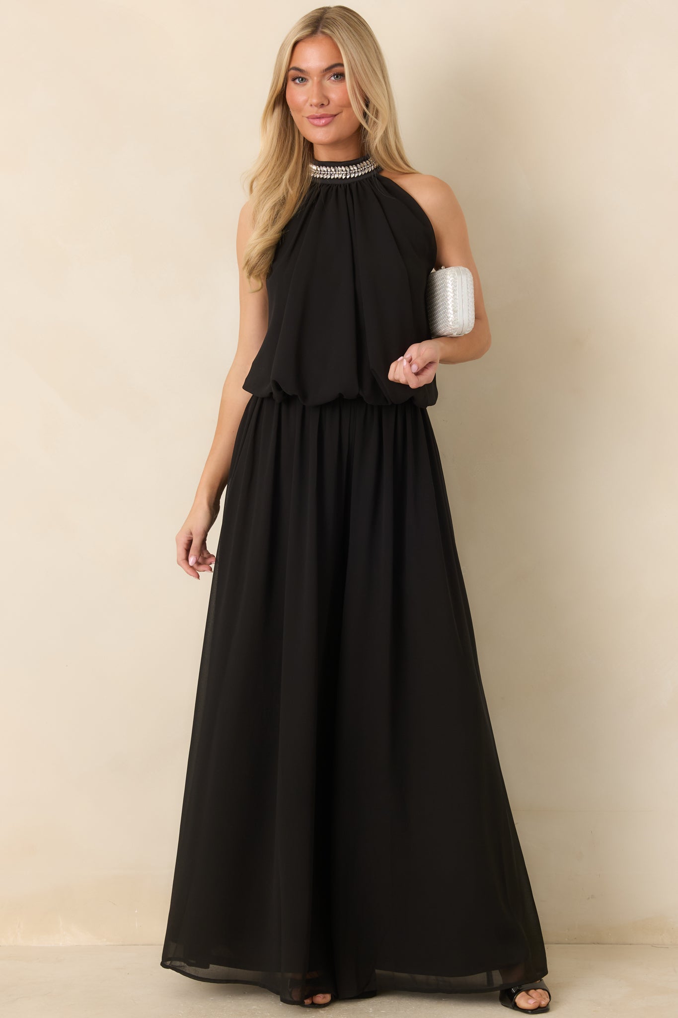 A Moment Like Ours Black Flowy Palazzo Pants