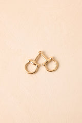 A Bit Polished Gold Horsebit Scarf Ring
