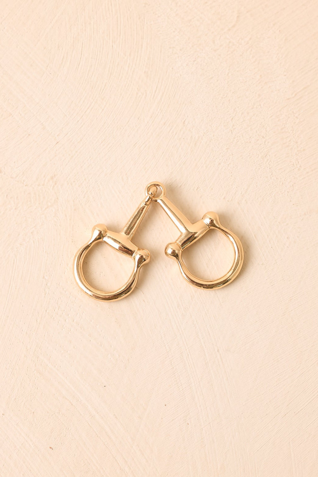 A Bit Polished Gold Horsebit Scarf Ring