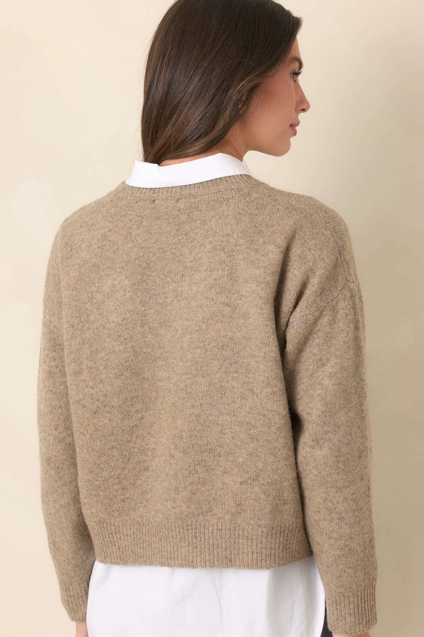 A Little Fowl Play Taupe Duck Intarsia Knit Sweater
