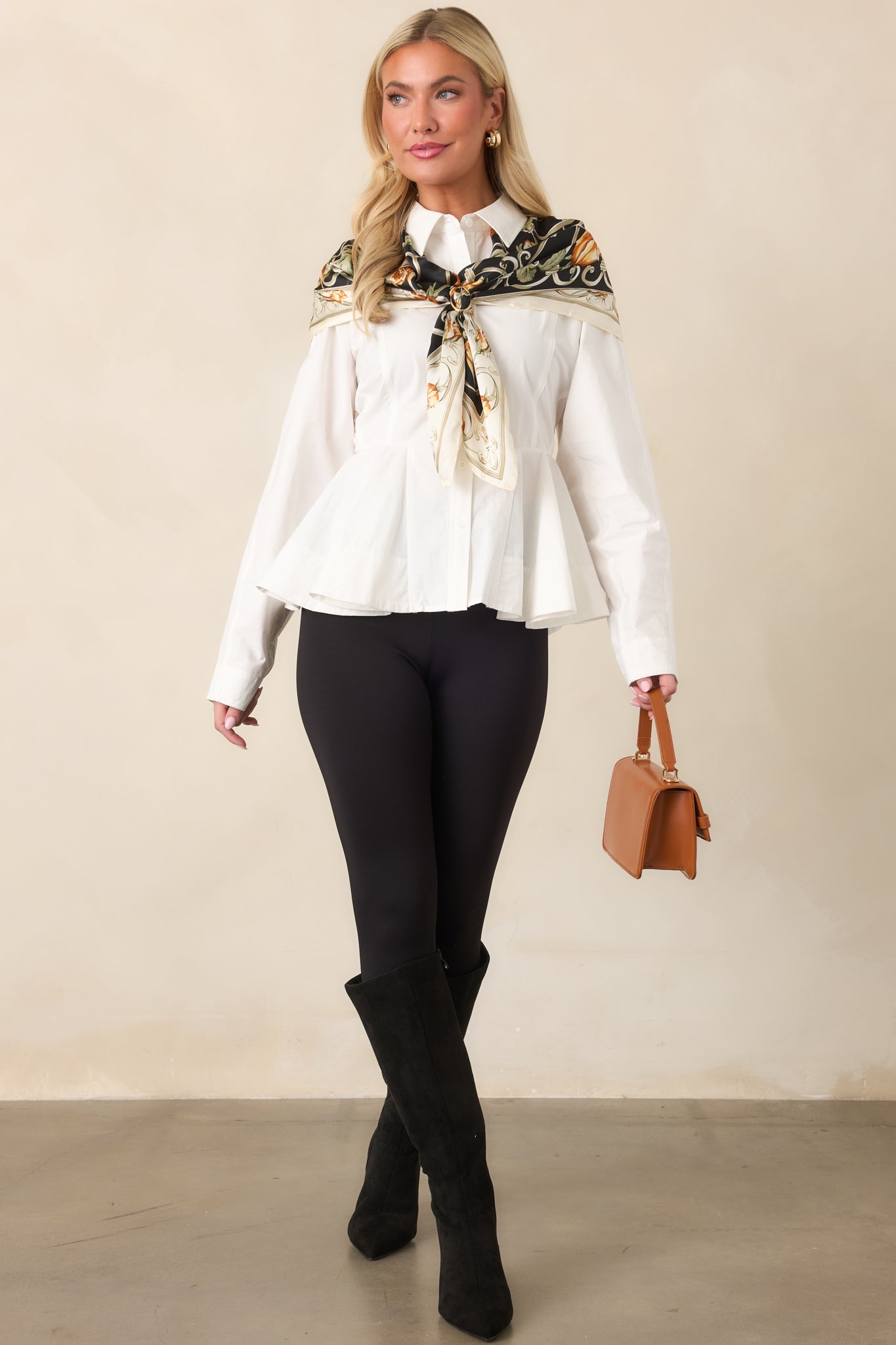 ASTR the Label Lily Black High-Rise Stirrup Leggings