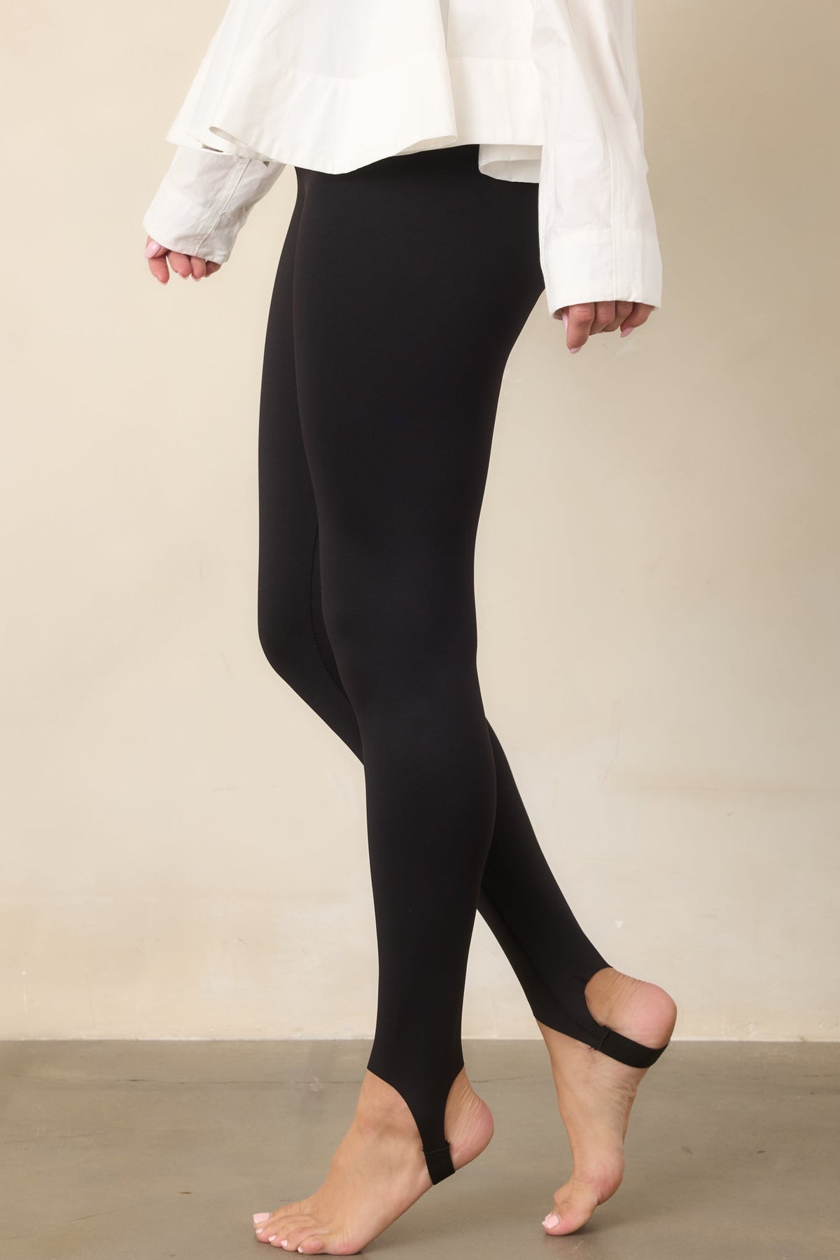 ASTR the Label Lily Black High-Rise Stirrup Leggings