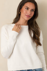 Astrid Timeless Ivory Crew Sweater