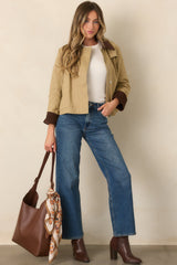 Country Mile Khaki Cotton Cropped Jacket