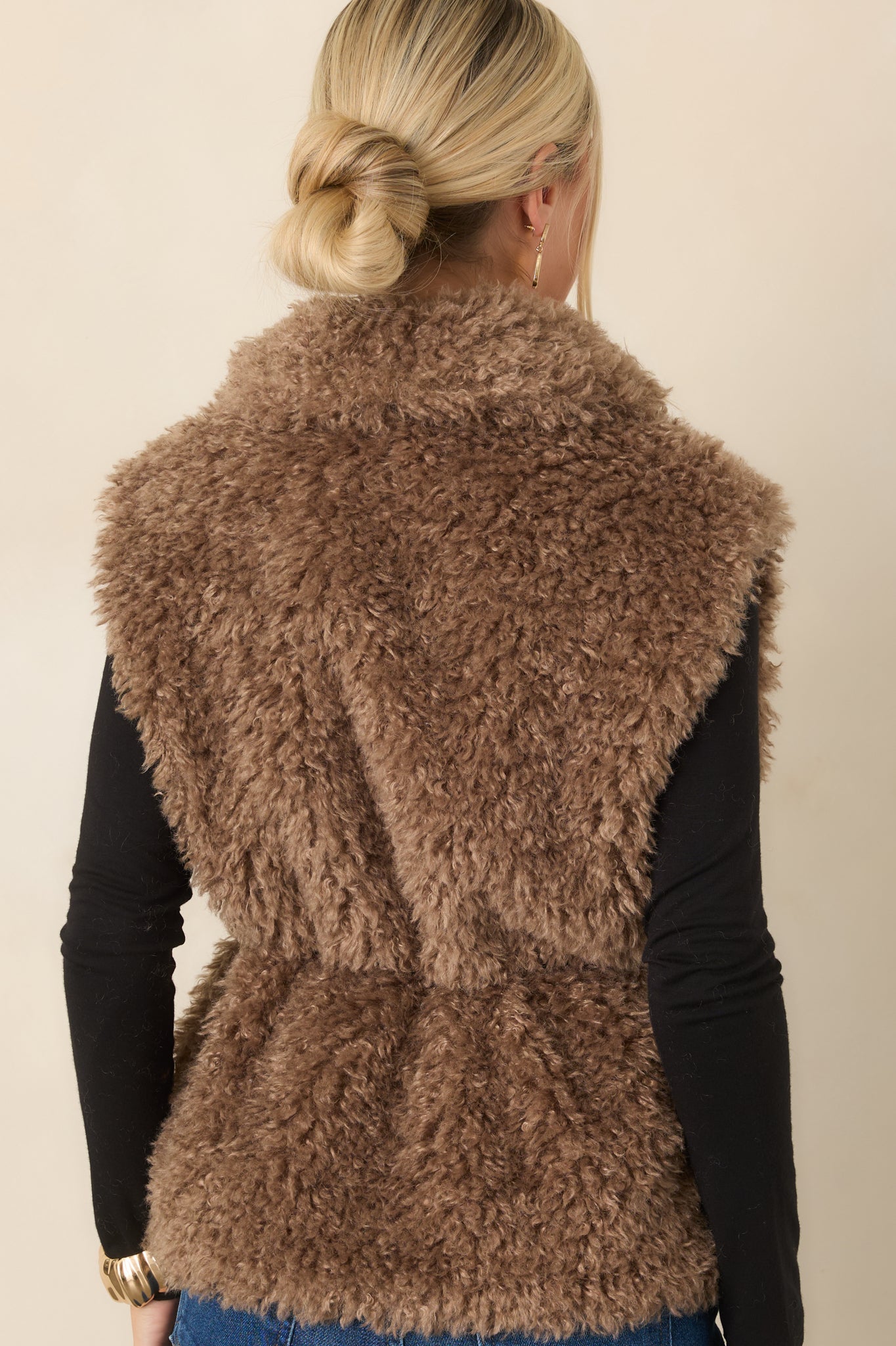 By the Fireside Mocha Faux Fur Vest