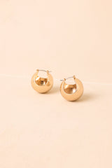 Centered Around You Gold Textured Stud Earrings