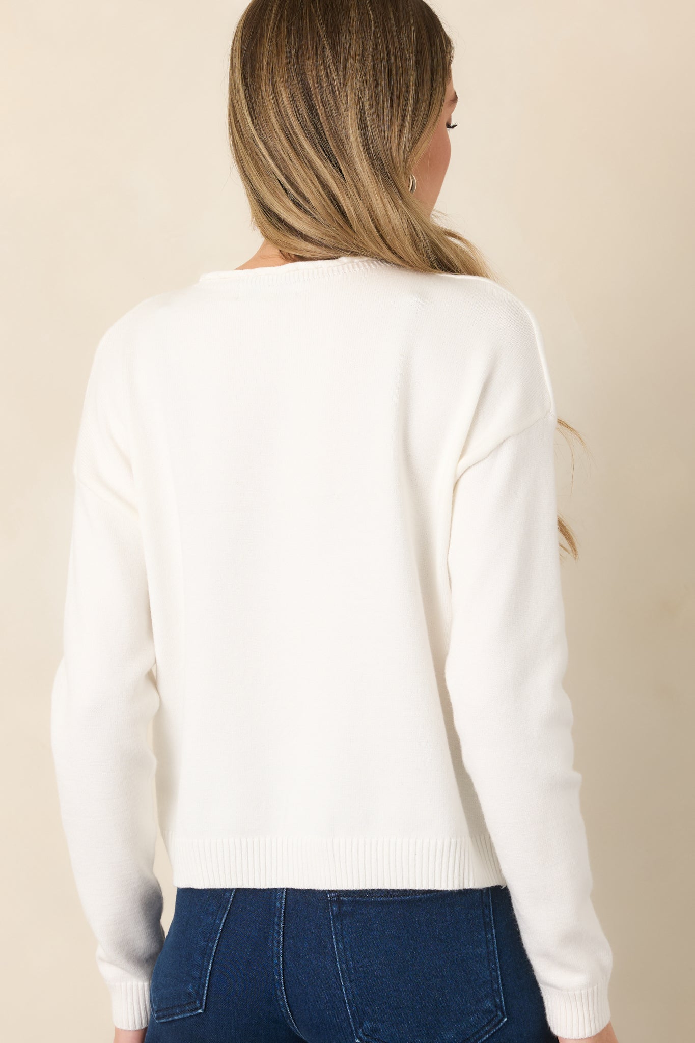 Astrid Timeless Ivory Crew Sweater