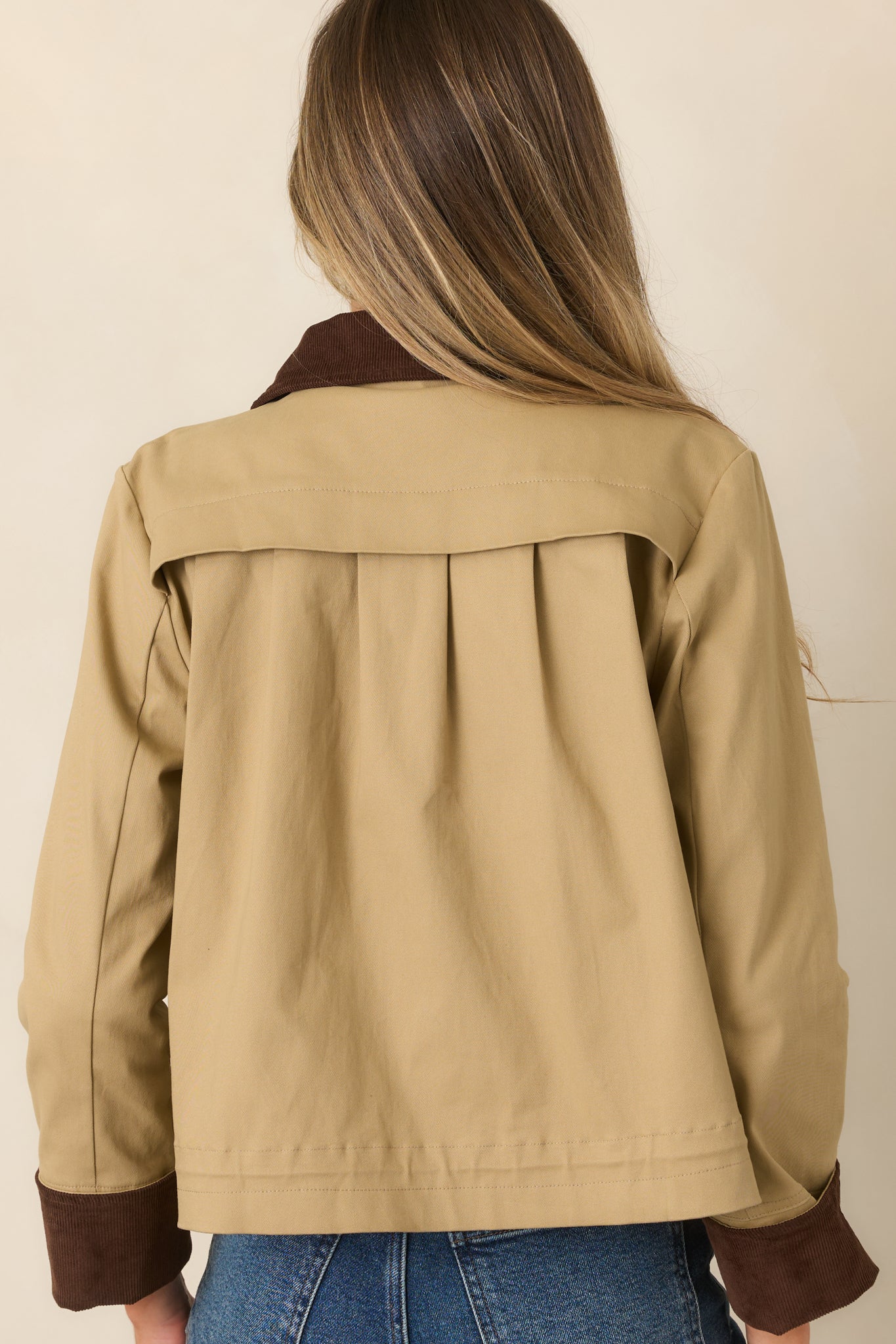 Country Mile Khaki Cotton Cropped Jacket